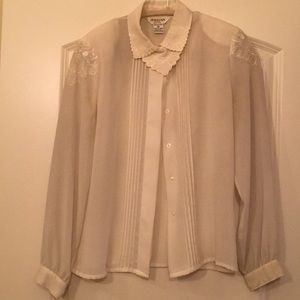 Vintage top with lace detail